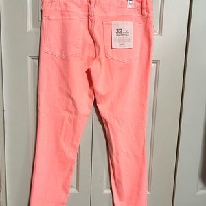 J. Crew jeans NWT colored Ankle Toothpick Super Skinny Stretch Size 32 coral